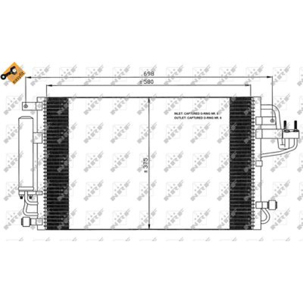 Радиатор кондиционера NRF 35600