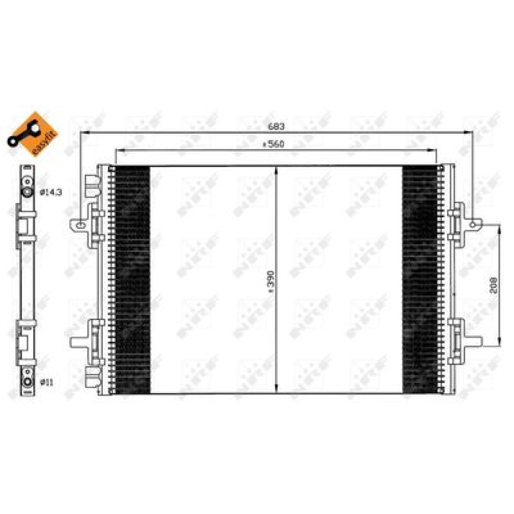 Радиатор кондиционера NRF 35634