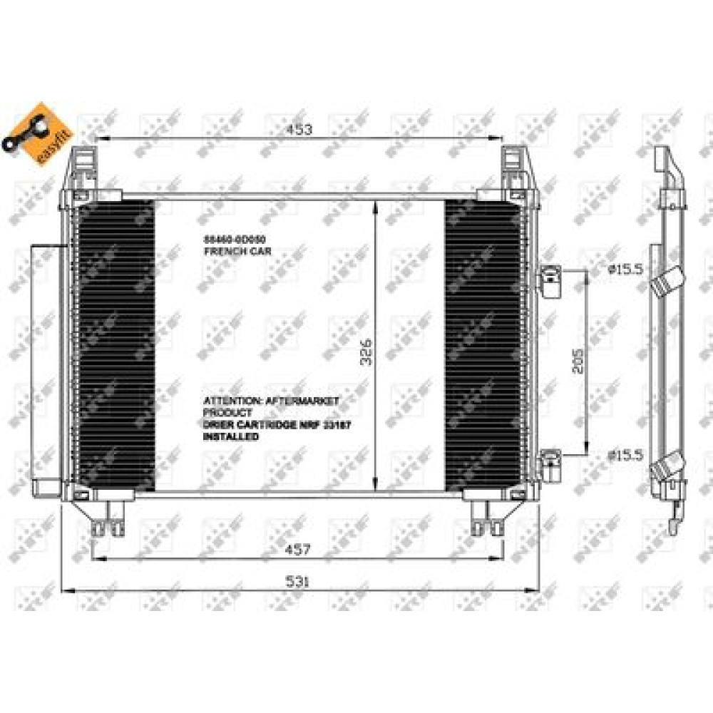 Радіатор кондиціонера NRF 35653