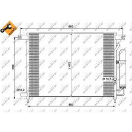 NRF 35766 Радіатор кондиціонера NRF 35766