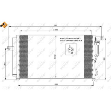 Радіатор кондиціонера NRF 35798