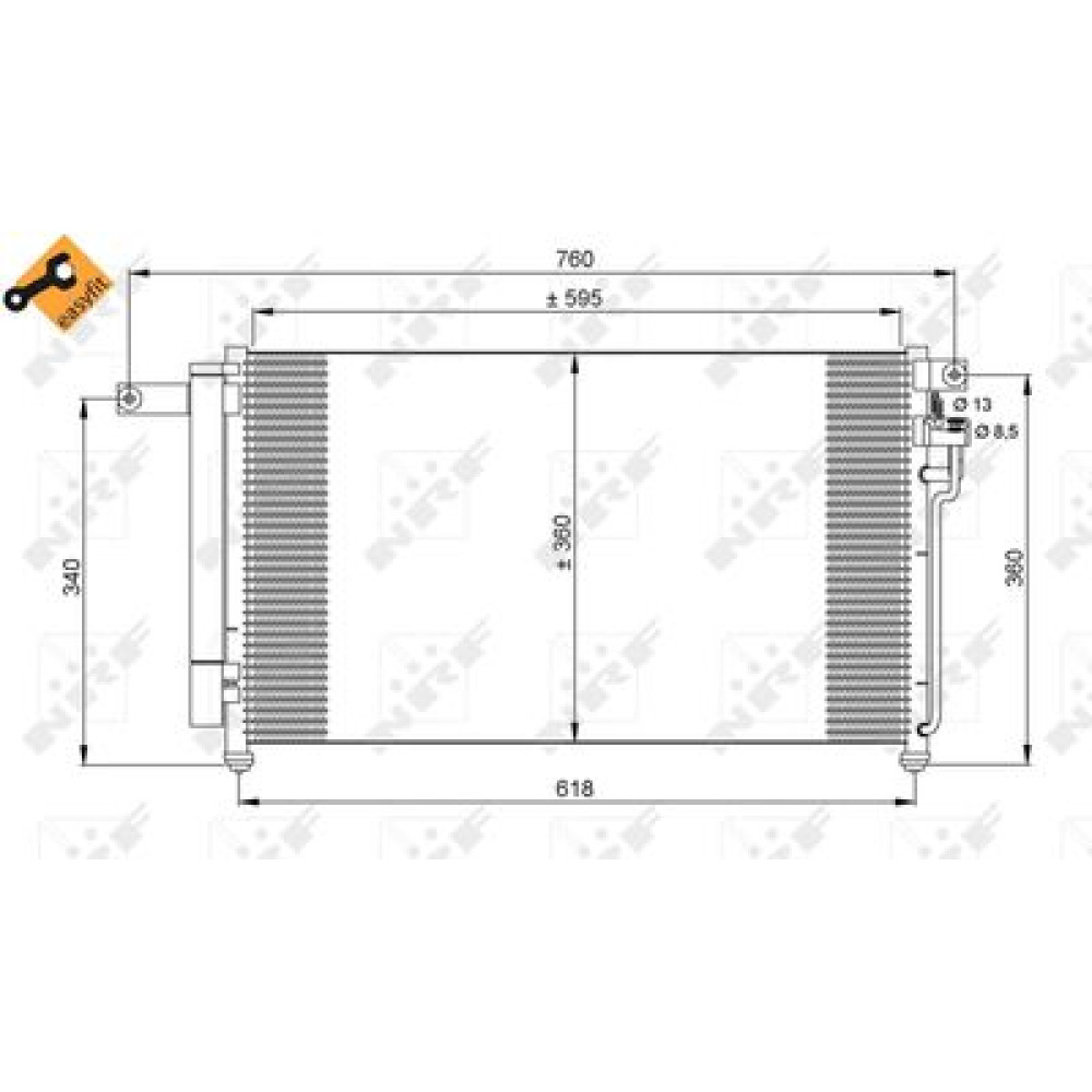 Радиатор кондиционера NRF 35851