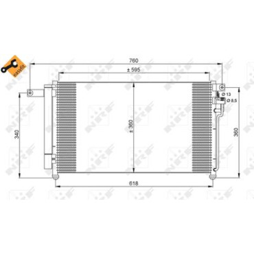 Радиатор кондиционера NRF 35851