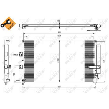 Радіатор кондиціонера NRF 35865