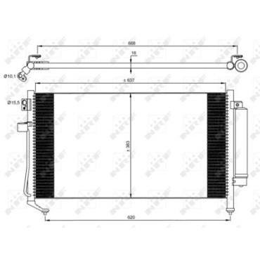 Радіатор кондиціонера NRF 35869