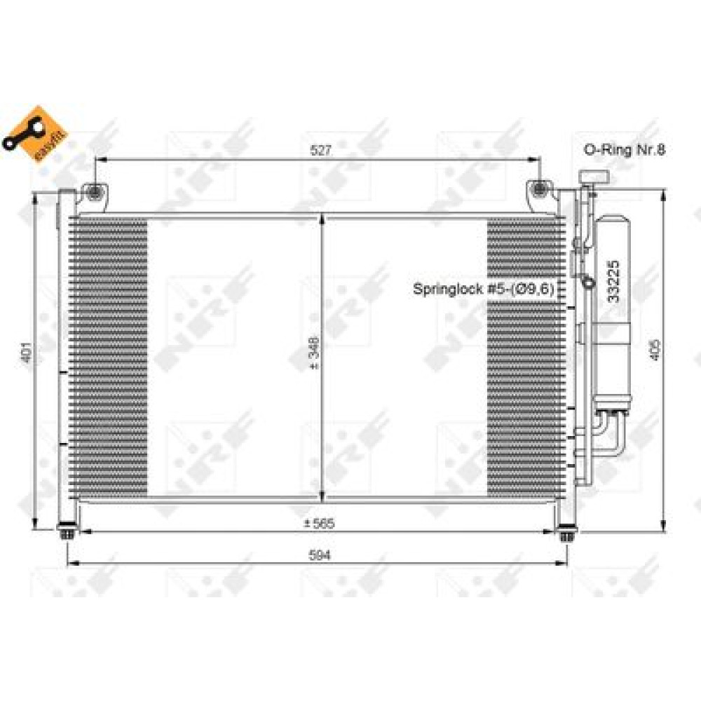 Радіатор кондиціонера NRF 35870