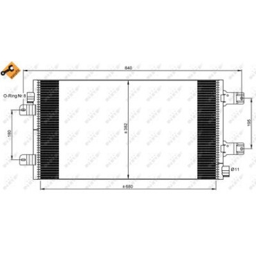 Радіатор кондиціонера NRF 35880