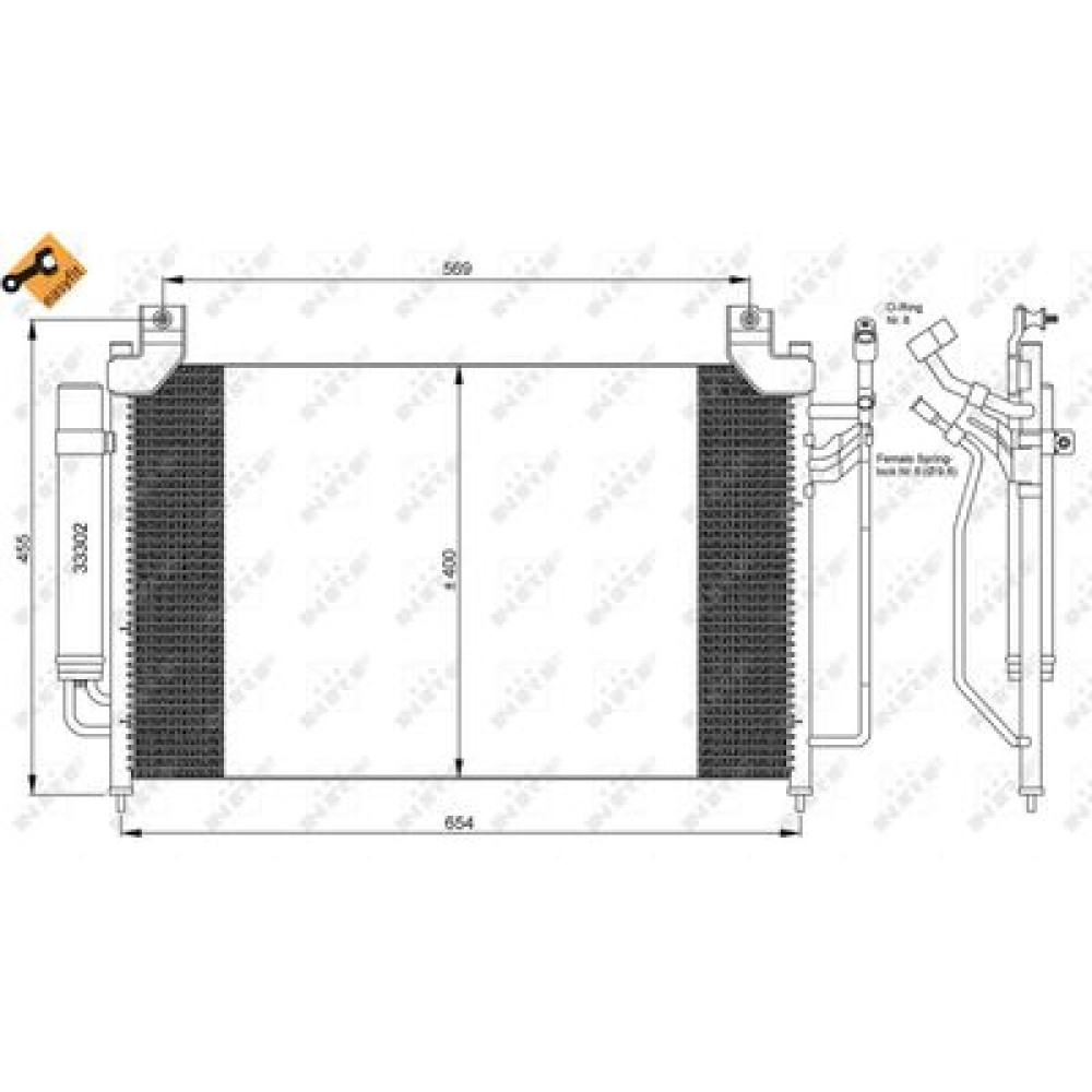 Радіатор кондиціонера NRF 35881
