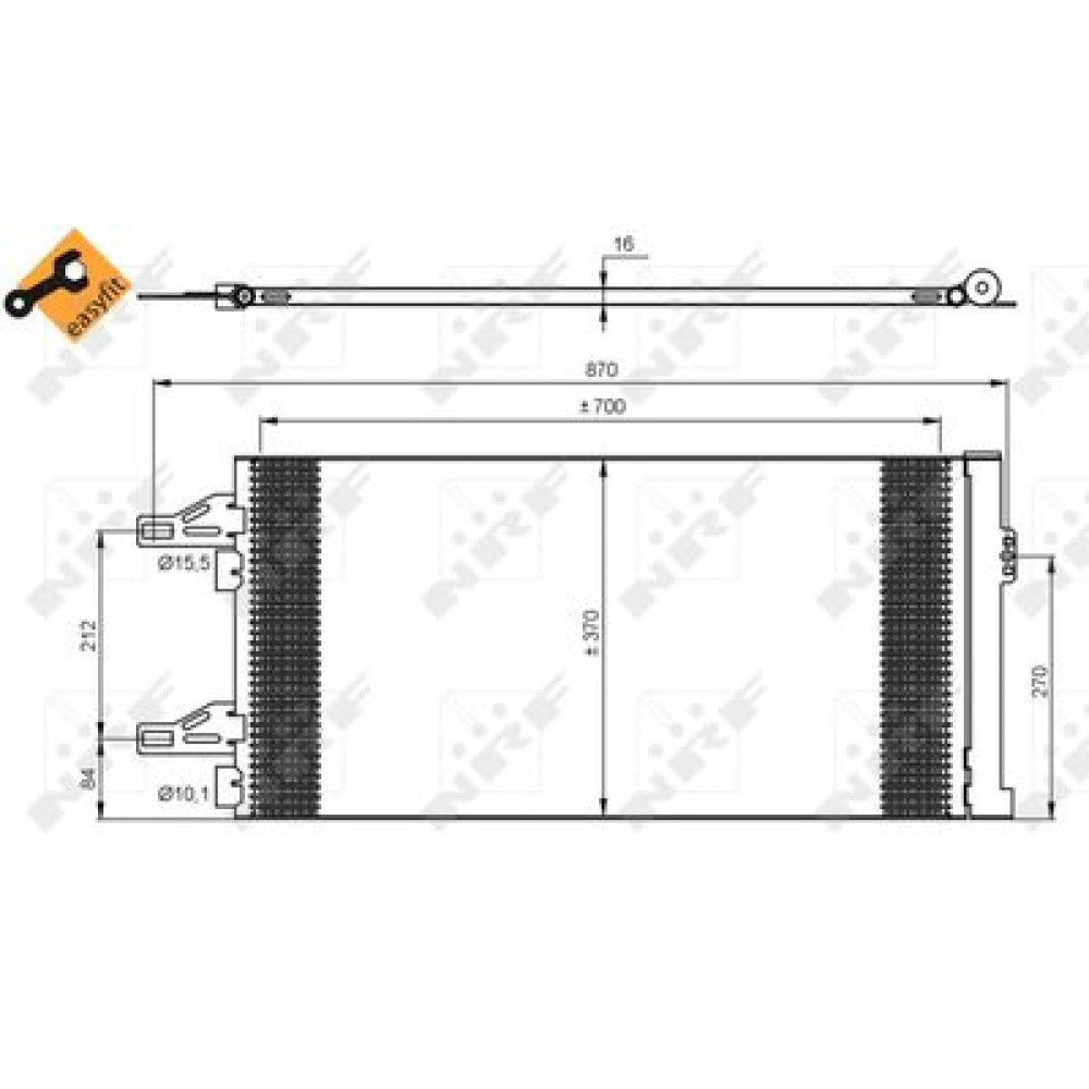Радіатор кондиціонера NRF 35895