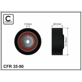 Ролик натяжной без держателя CAFFARO 3590
