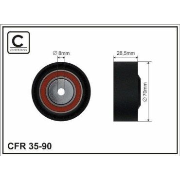 Ролик натяжной без держателя CAFFARO 3590