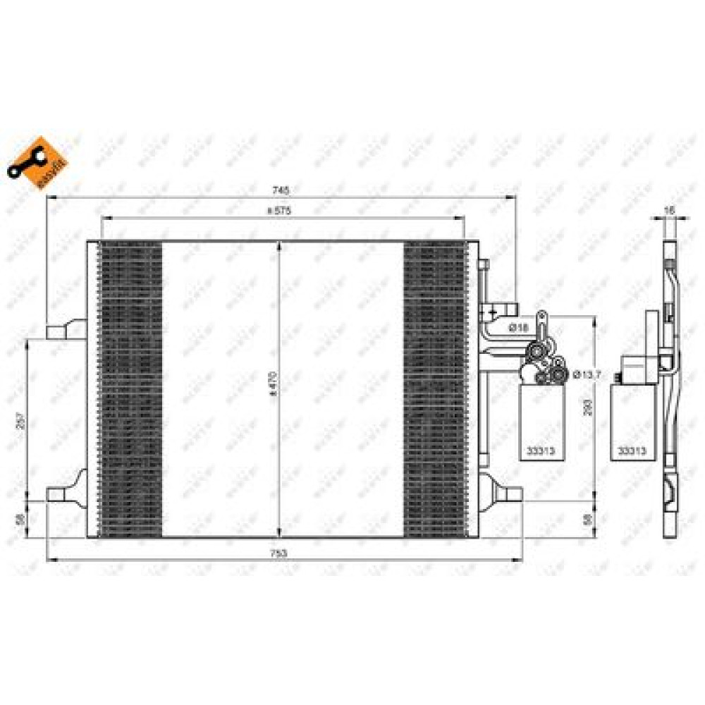 Радиатор кондиционера NRF 35930