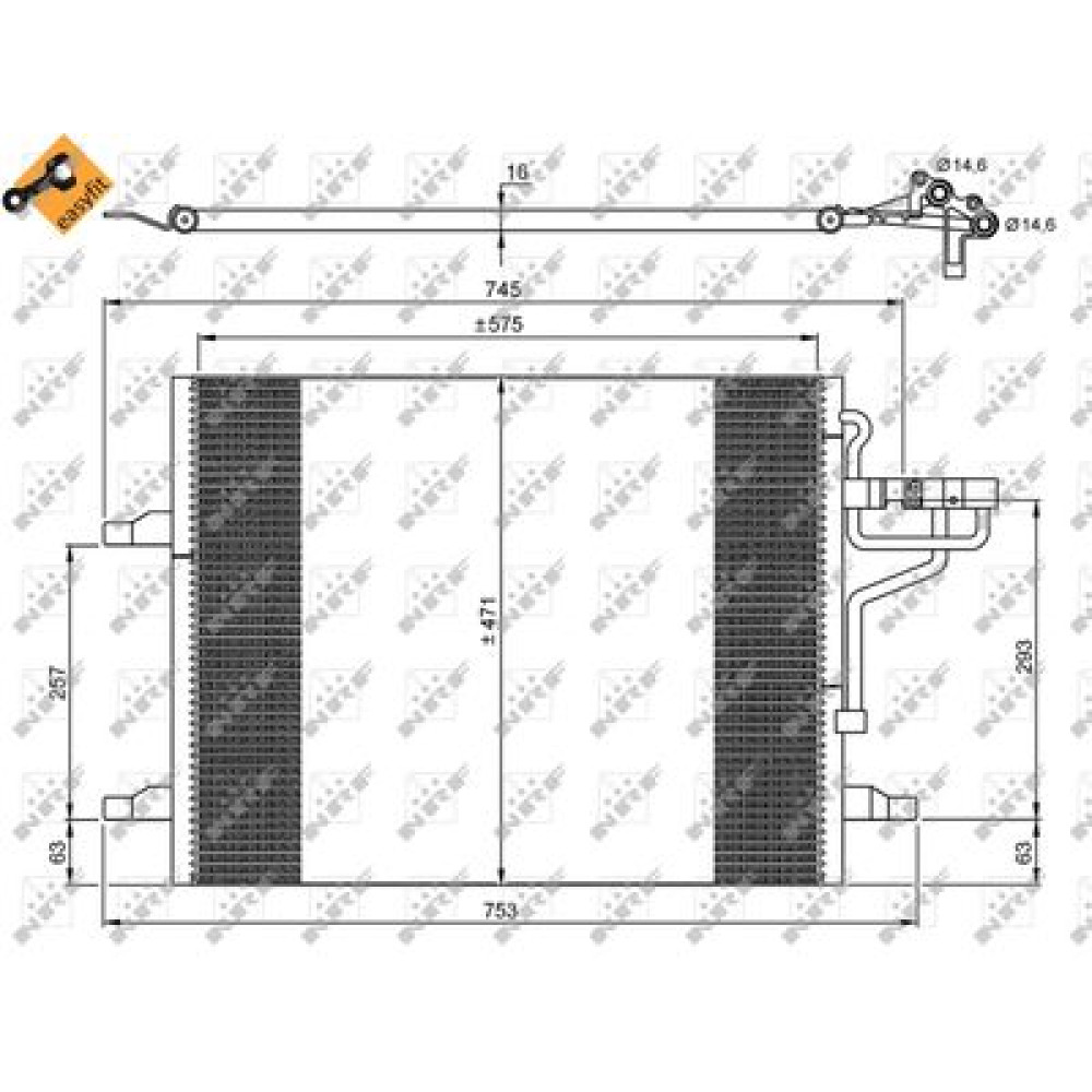 Радіатор кондиціонера NRF 35936