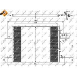 Радіатор кондиціонера NRF 35936