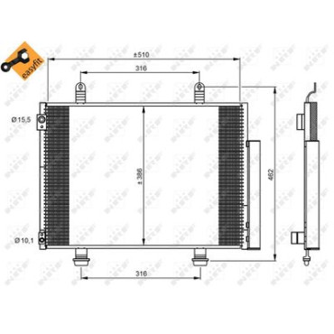 Радіатор кондиціонера NRF 35944