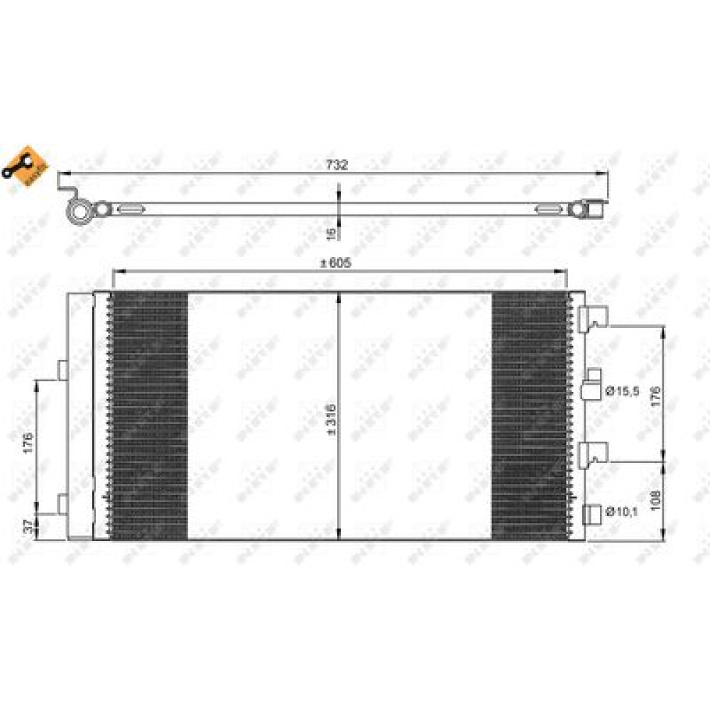 Радиатор кондиционера NRF 35969