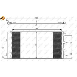 Радиатор кондиционера NRF 35969