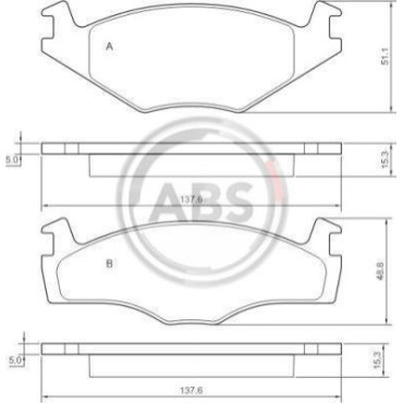 Тормозные колодки передние ABS 36540