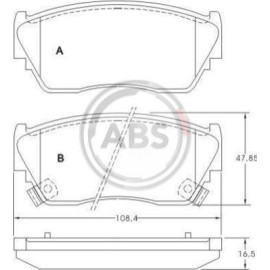 ABS 36728 Гальмівні колодки передні ABS 36728