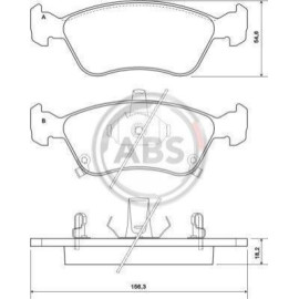 ABS 37029 Тормозные колодки передние ABS 37029