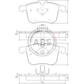ABS 37389 Гальмівні колодки передні ABS 37389