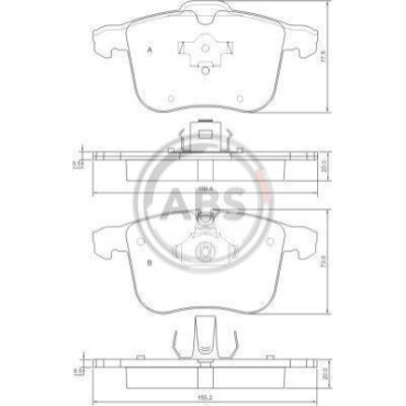 Гальмівні колодки передні ABS 37389