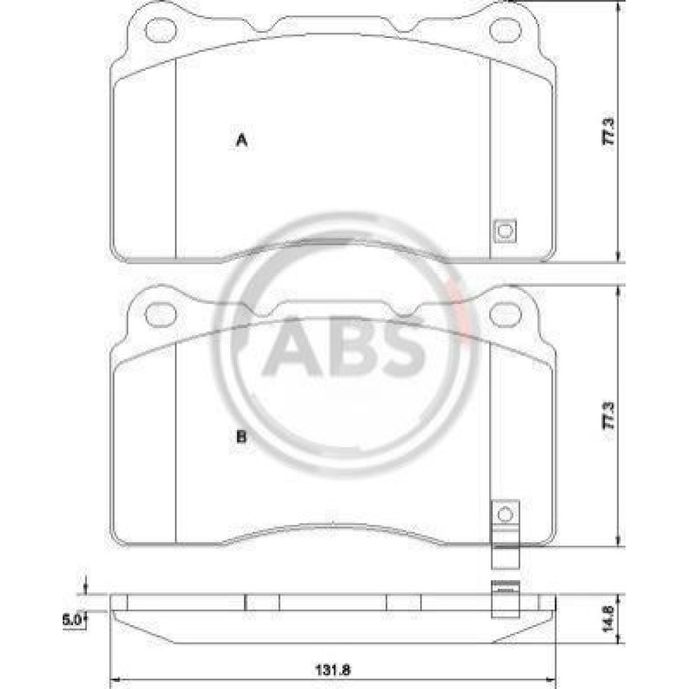Тормозные колодки передние ABS 37447