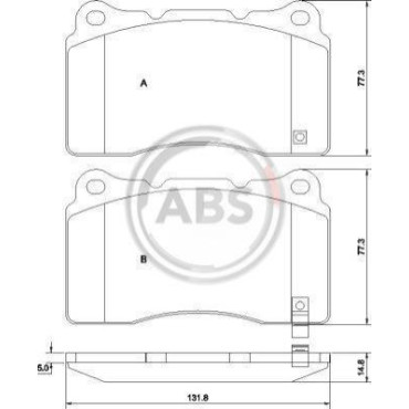 Тормозные колодки передние ABS 37447