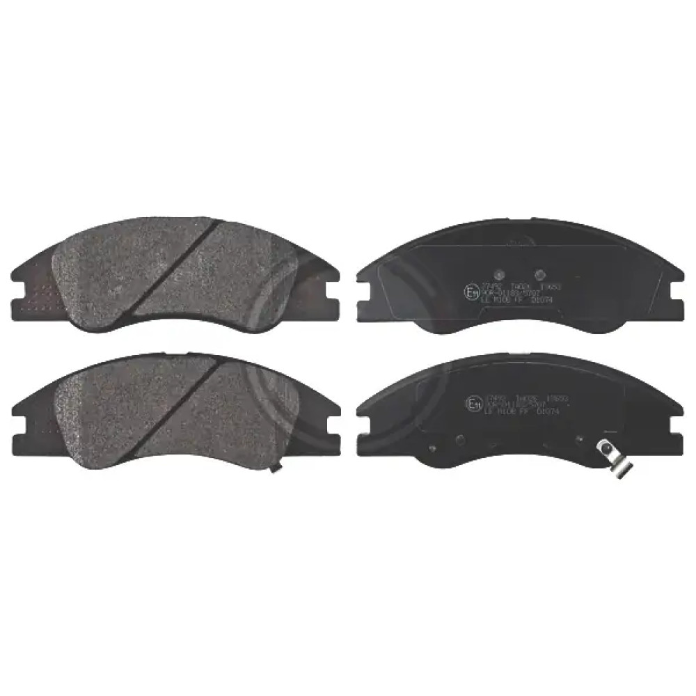 Гальмівні колодки пер. Hyundai Accent/Kia Rio 05- (mando) ABS 37492