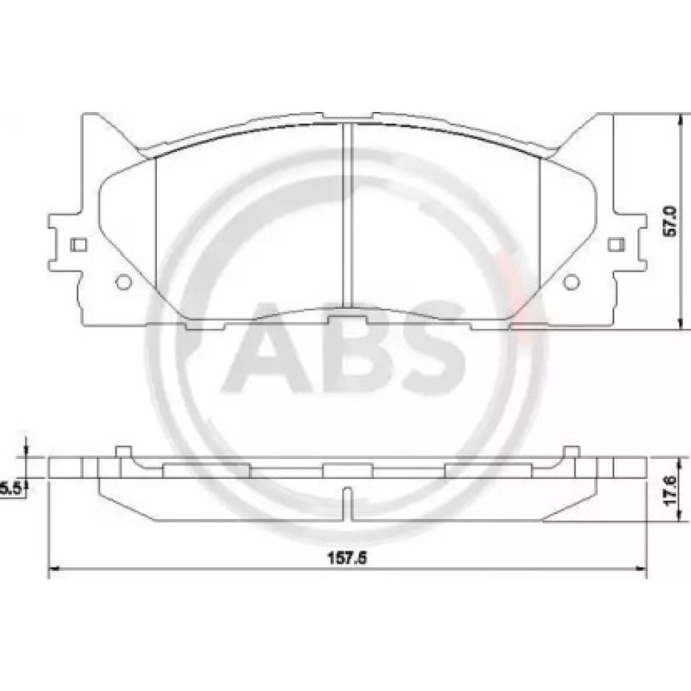 Гальмівні колодки пер. Avalon/Camry/ES (04-21) ABS 37677