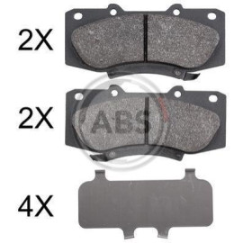 Тормозные колодки передние ABS 37881