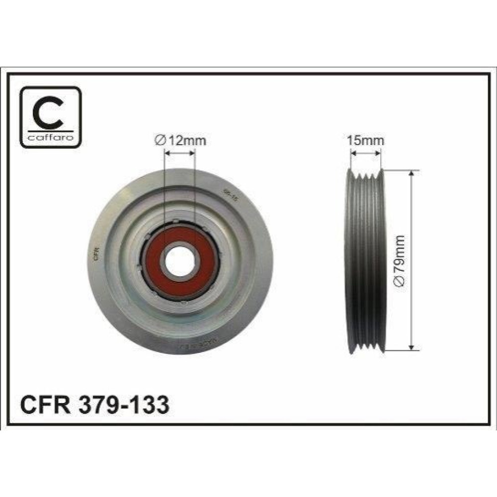 Ролик натяжной ремня поликлинового приводного CAFFARO 379133
