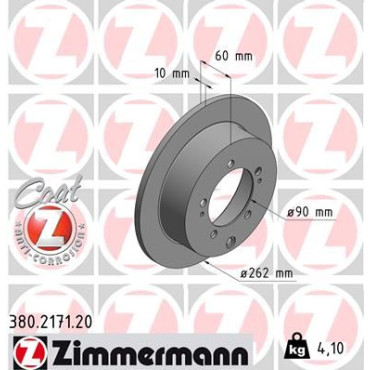 Диск гальмівний ZIMMERMANN 380217120