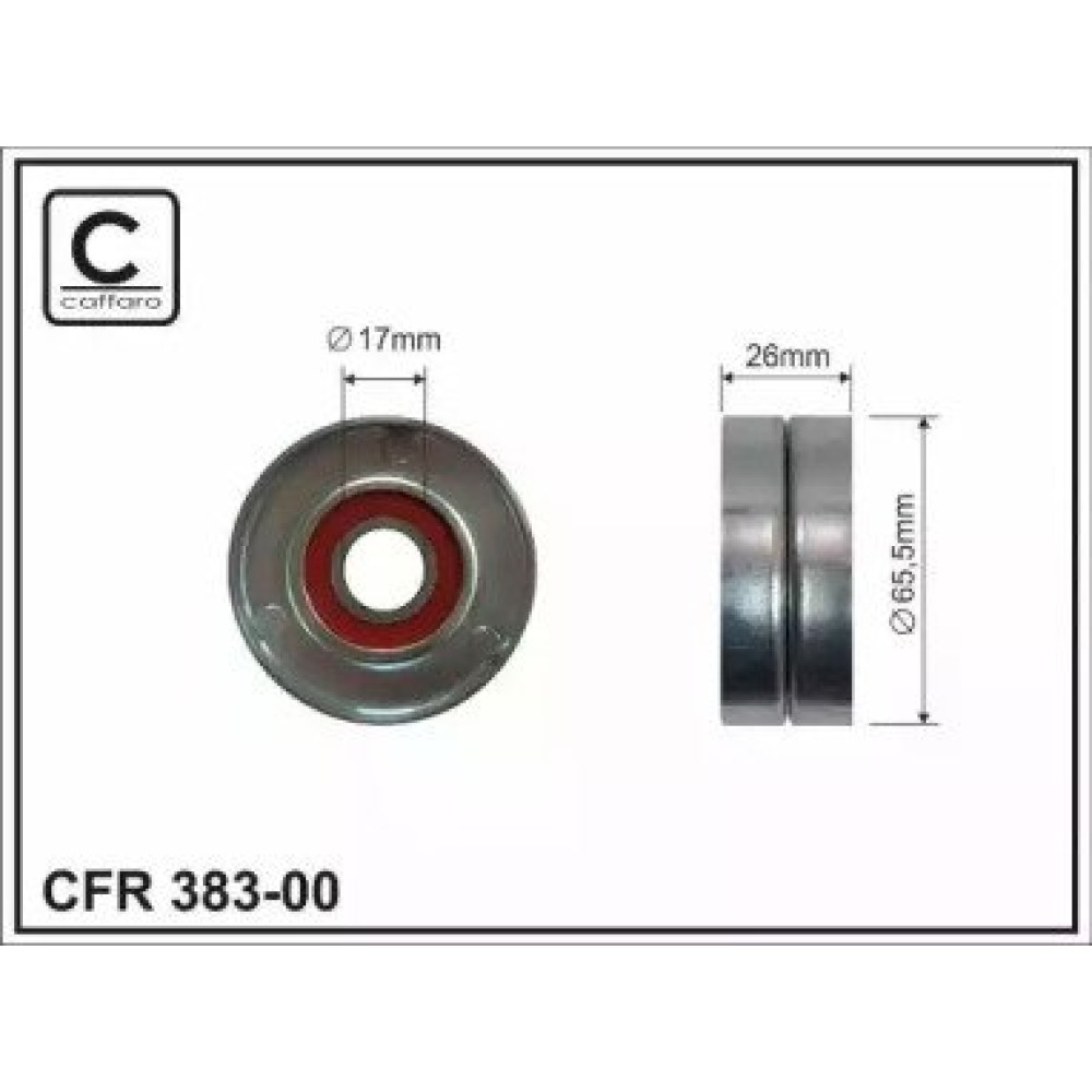ролик натяжний без Кронштейна CAFFARO 38300
