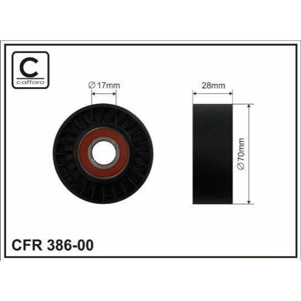Ролик 70х17х28 CAFFARO 38600