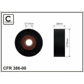 Ролик 70х17х28 CAFFARO 38600