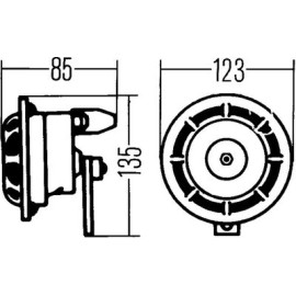 сигнал звуковий Super Tone B133 (комплект) червоний HELLA 3ag003399801
