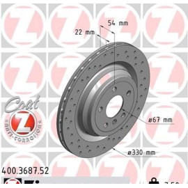 Диск тормозной ZIMMERMANN 400368752