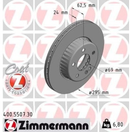 Диск тормозной ZIMMERMANN 400550730