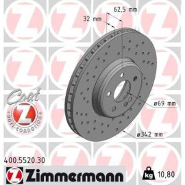 Диск тормозной ZIMMERMANN 400552030