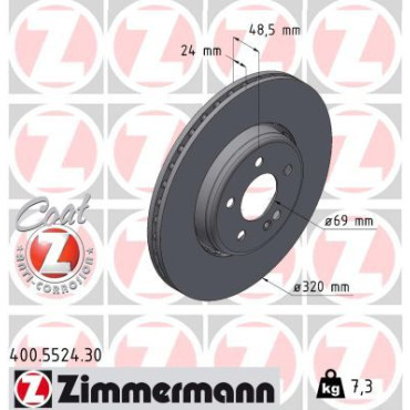 Диск гальмівний ZIMMERMANN 400552430