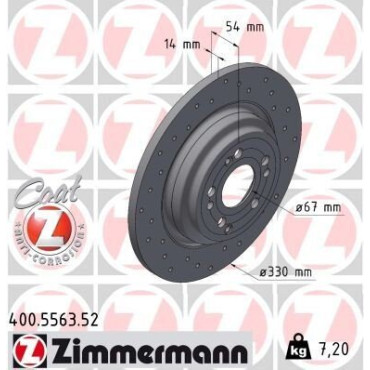 Диск тормозной ZIMMERMANN 400556352