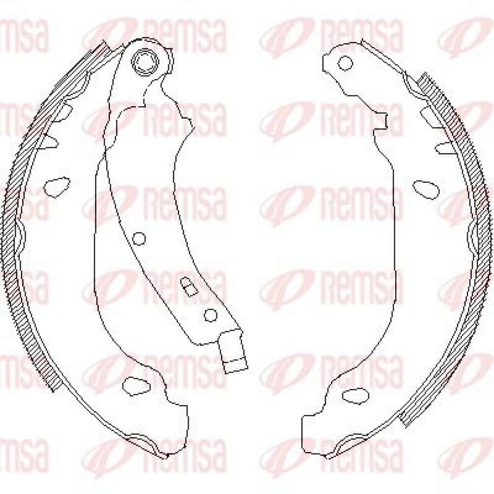 Тормозные колодки барабаны Remsa 407400