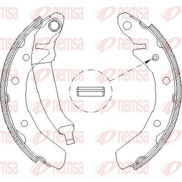 Тормозные колодки барабаны Remsa 408600