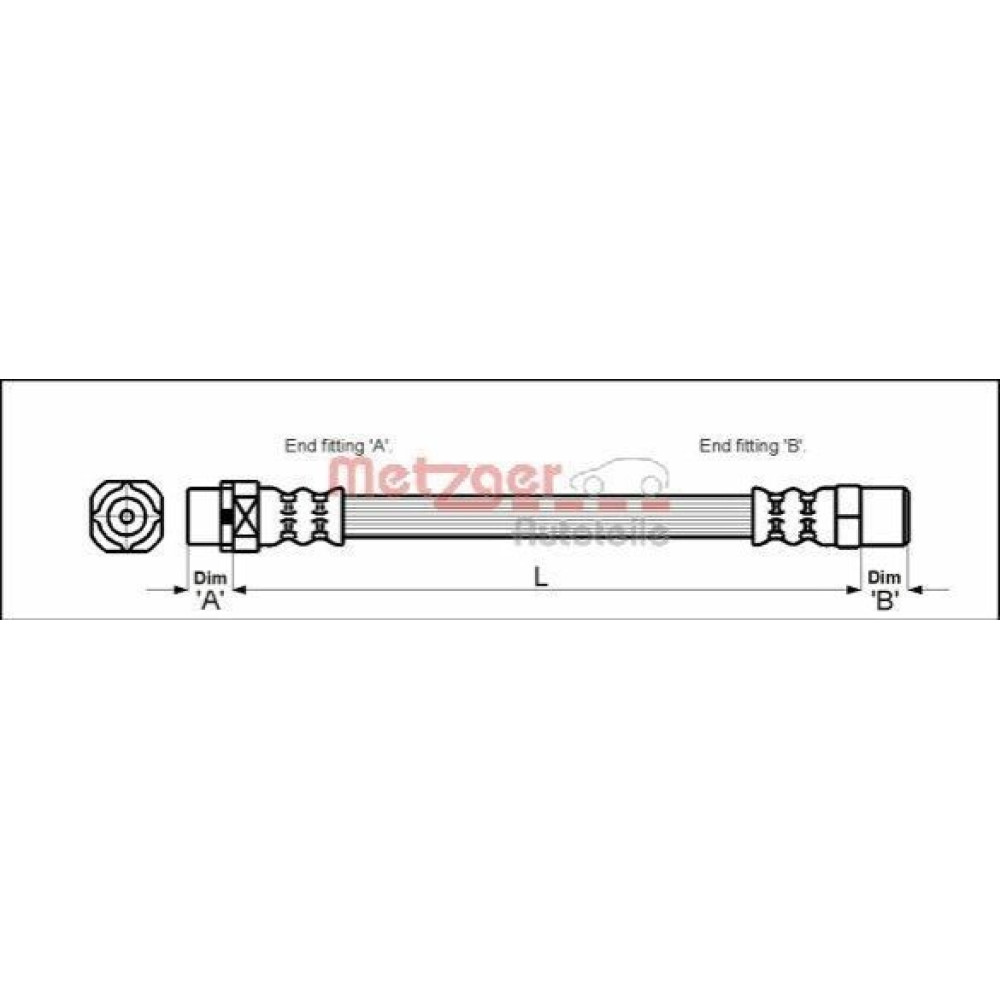Шланг гальмівний Metzger 4110053