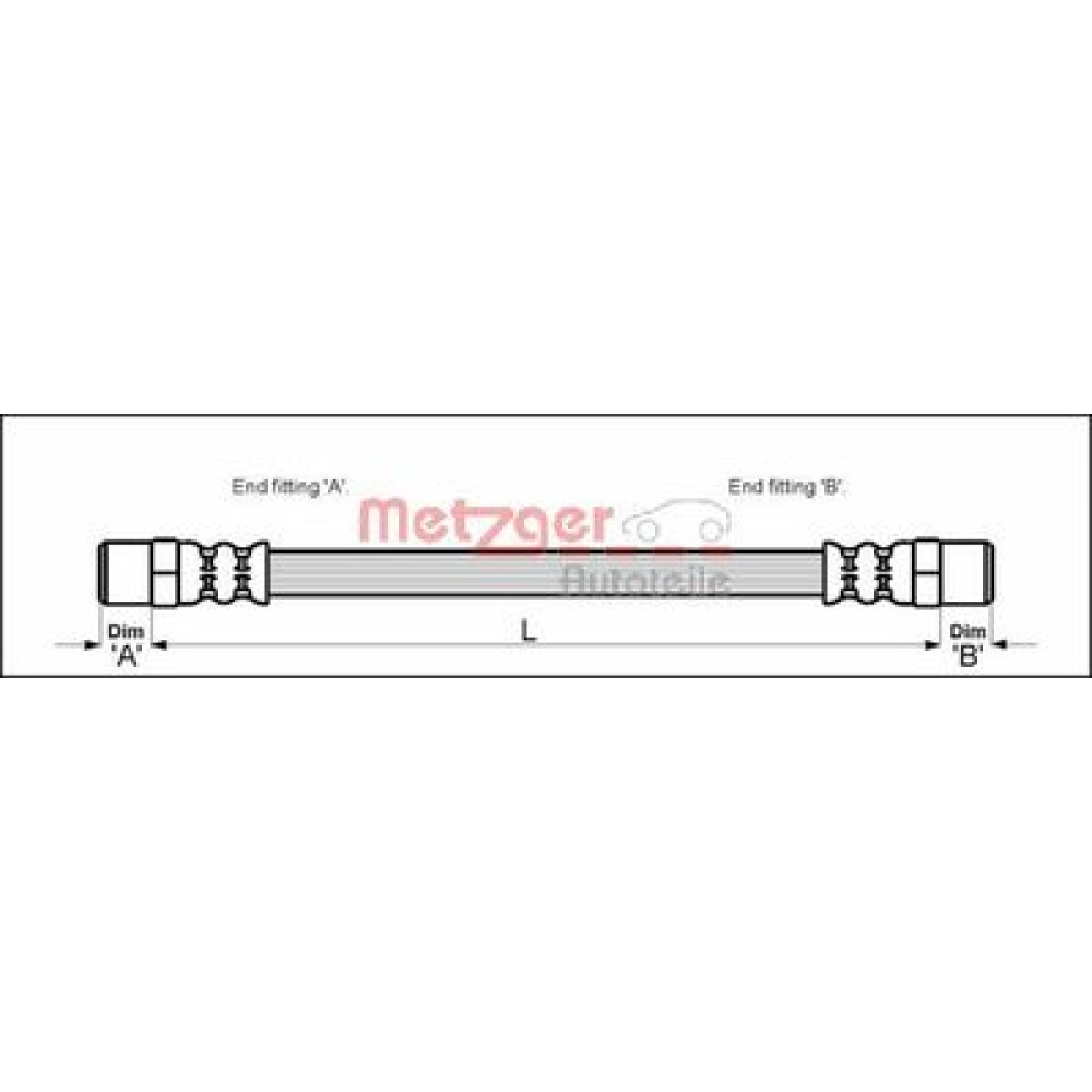 Шланг гальмівний Metzger 4110594