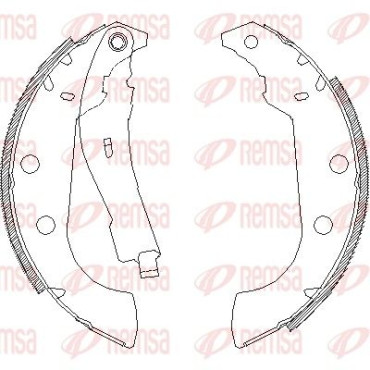 Тормозные колодки барабаны Remsa 413501