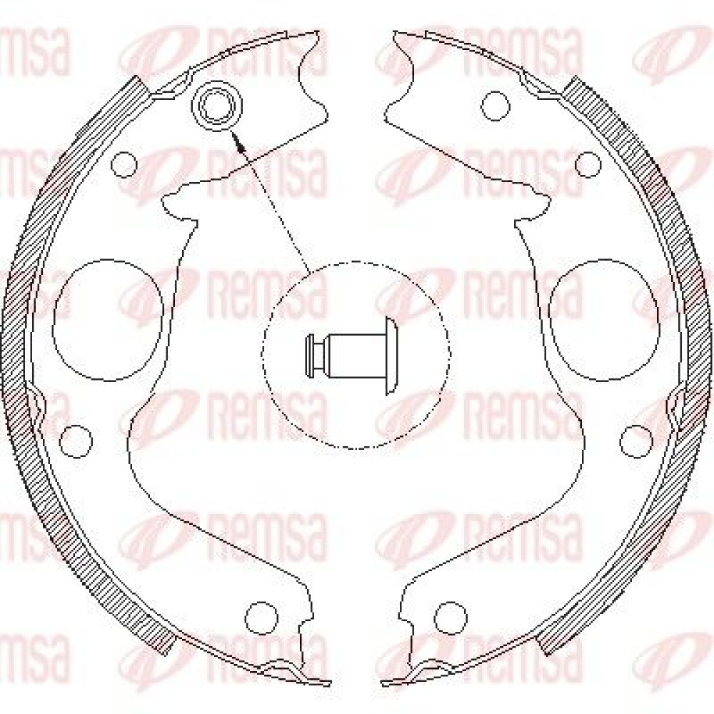 Тормозные колодки барабаны Remsa 414800