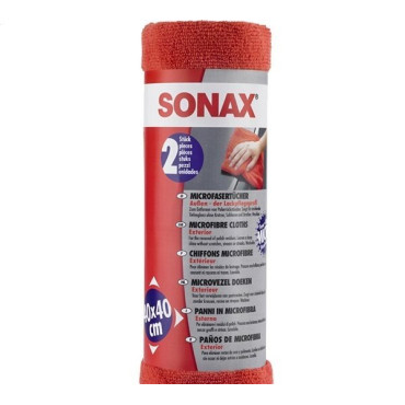 Серветки для лфп з мікрофібри, червоні, 40х40 см Sonax 416241
