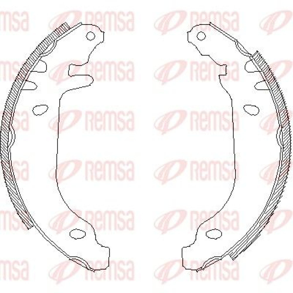 Тормозные колодки барабаны Remsa 416900
